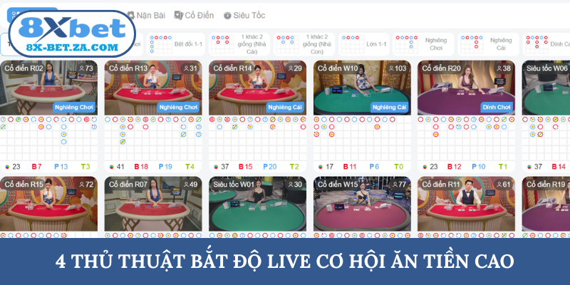 4 thủ thuật bắt độ live cơ hội ăn tiền cao