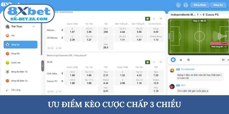 Ưu điểm kèo cược chấp 3 chiều